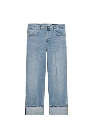 ZW COLLECTION LOW-RISE STRAIGHT JEANS - Blue by Zara