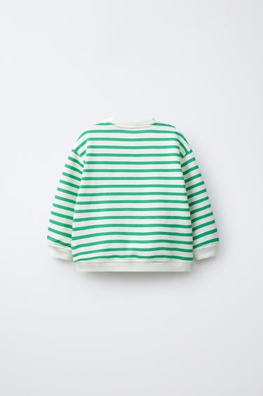 MANDARIN EMBROIDERED SWEATSHIRT - Green by Zara - Image 1