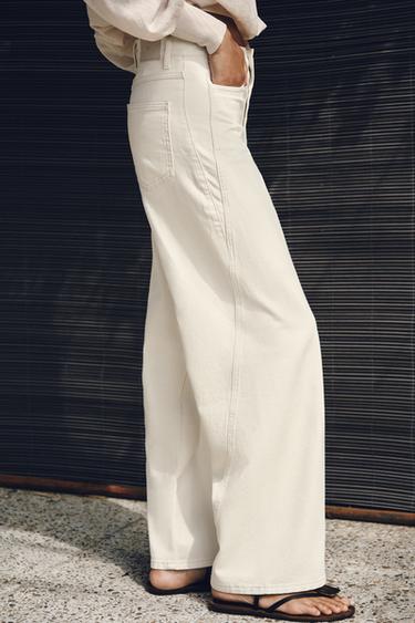 Z1975 HIGH-WAIST WIDE-LEG JEANS - Ecru by Zara - Image 2