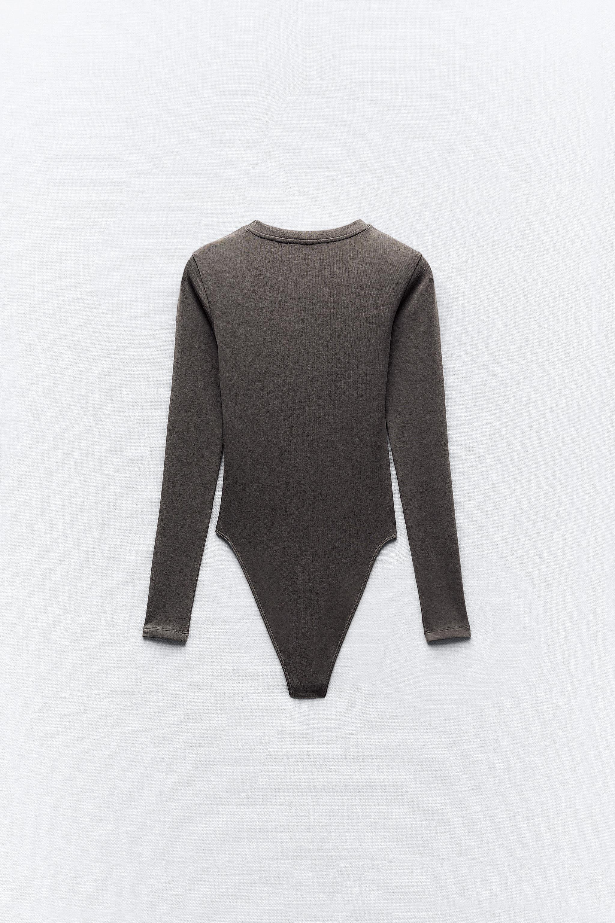 Zara long store sleeve bodysuit