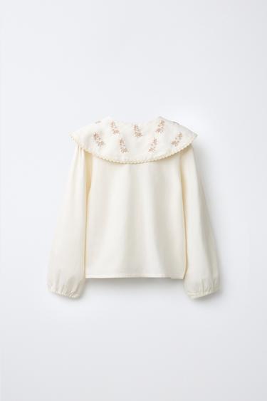 2-6 ANS/ PYJAMA FLEURS BRODÉES - Écru de Zara - Image 2