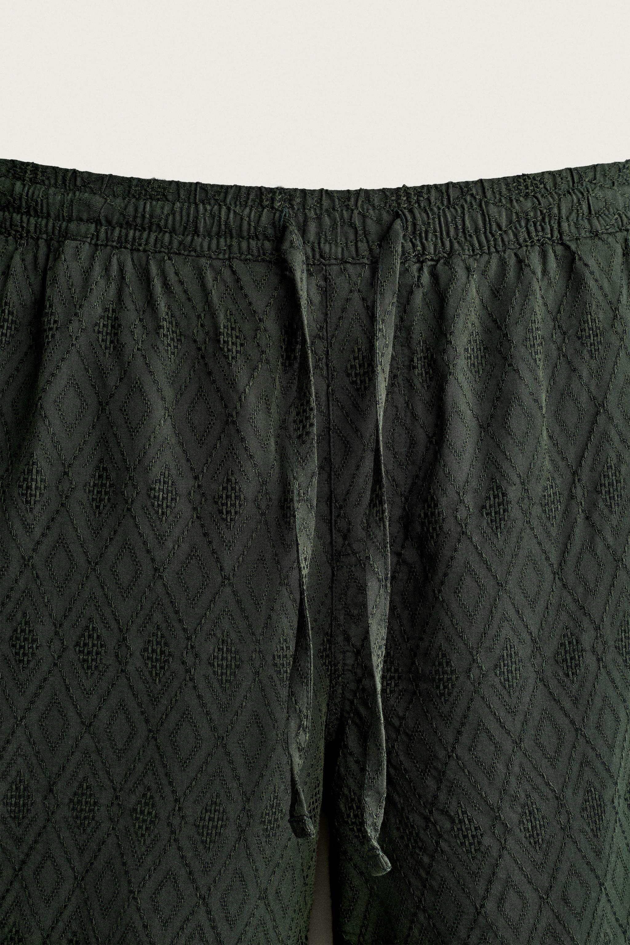 GEOMETRIC JACQUARD REGULAR FIT SHORTS