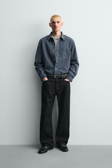 JEANS LOOSE FIT - Noir de Zara