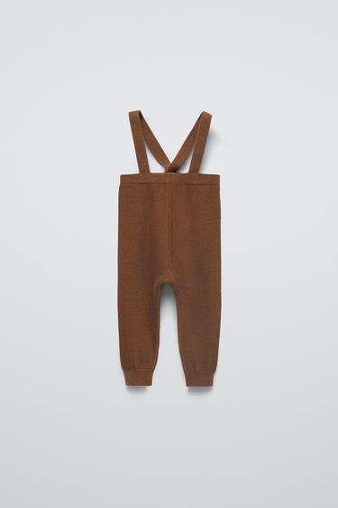 Zara PANTS WITH SUSPENDERS - Brown
