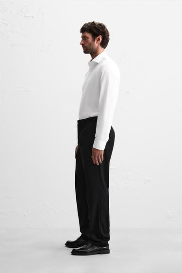 CHEMISE SLIM FIT STRUCTURÉE - Blanc de Zara - Image 3