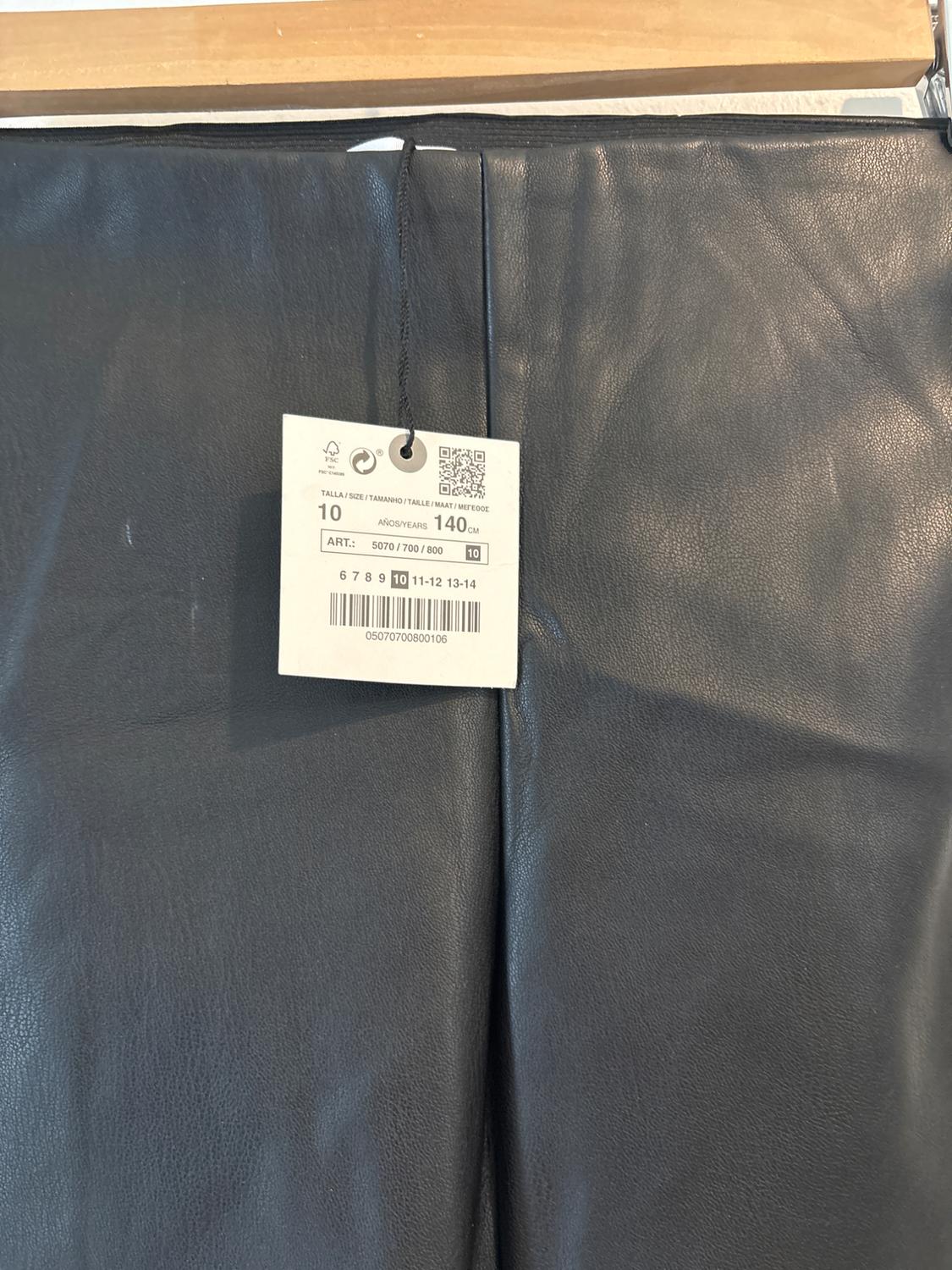 FAUX LEATHER FLARED PANTS - Image 4