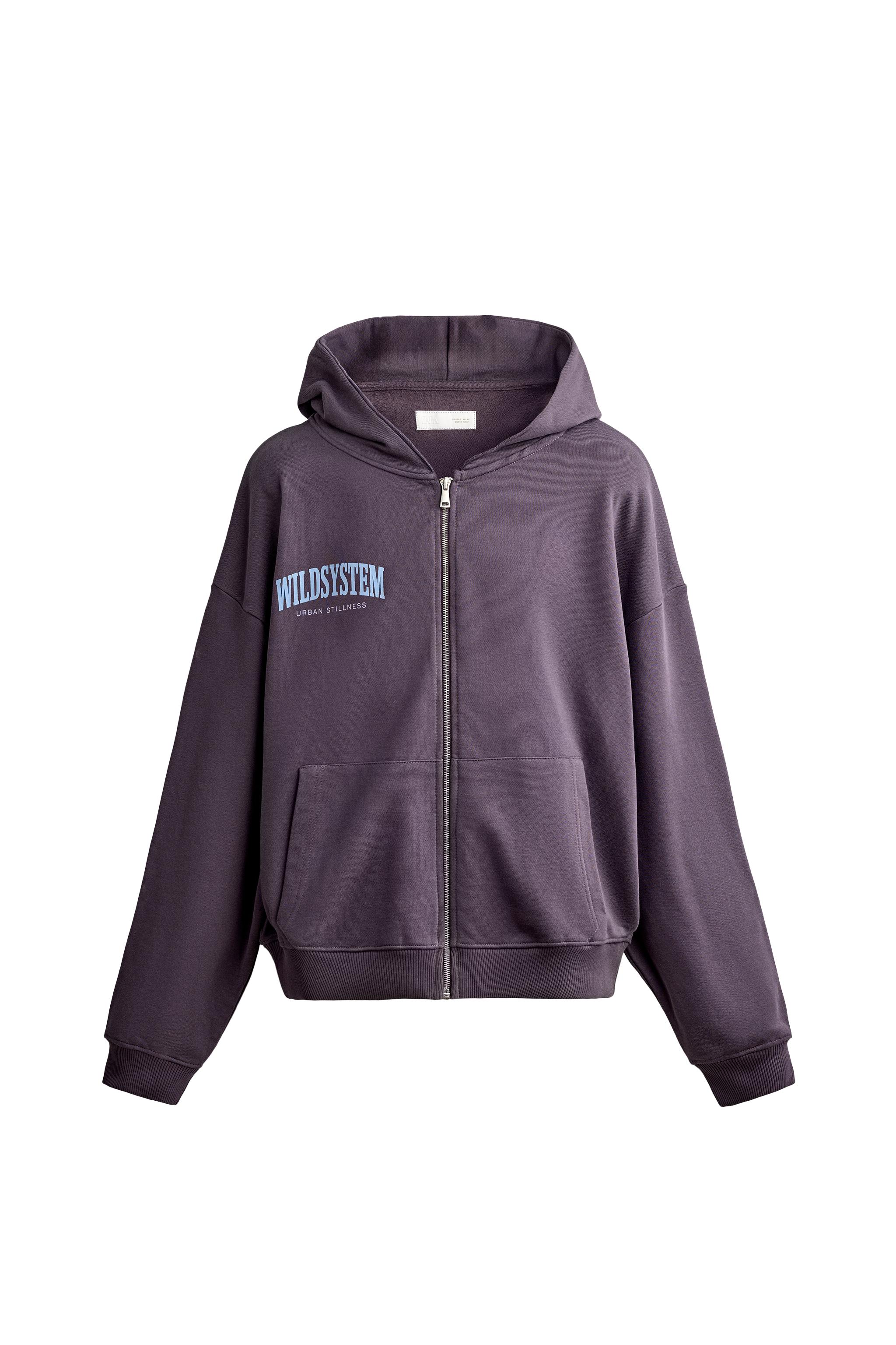 ストリートオルガン　リバーシブル　パーカー PRINTED ZIP-UP HOODIE - Purple | ZARA United States