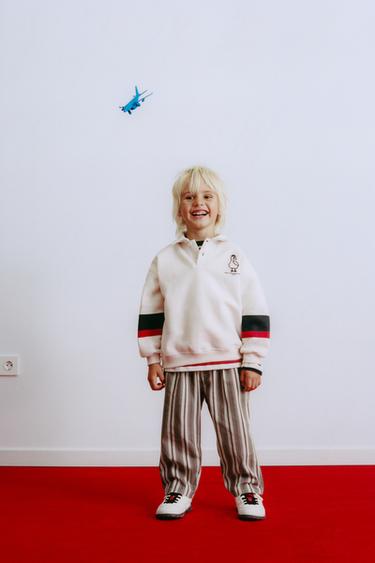 STRIPED BAGGY TROUSERS - Multicoloured by Zara