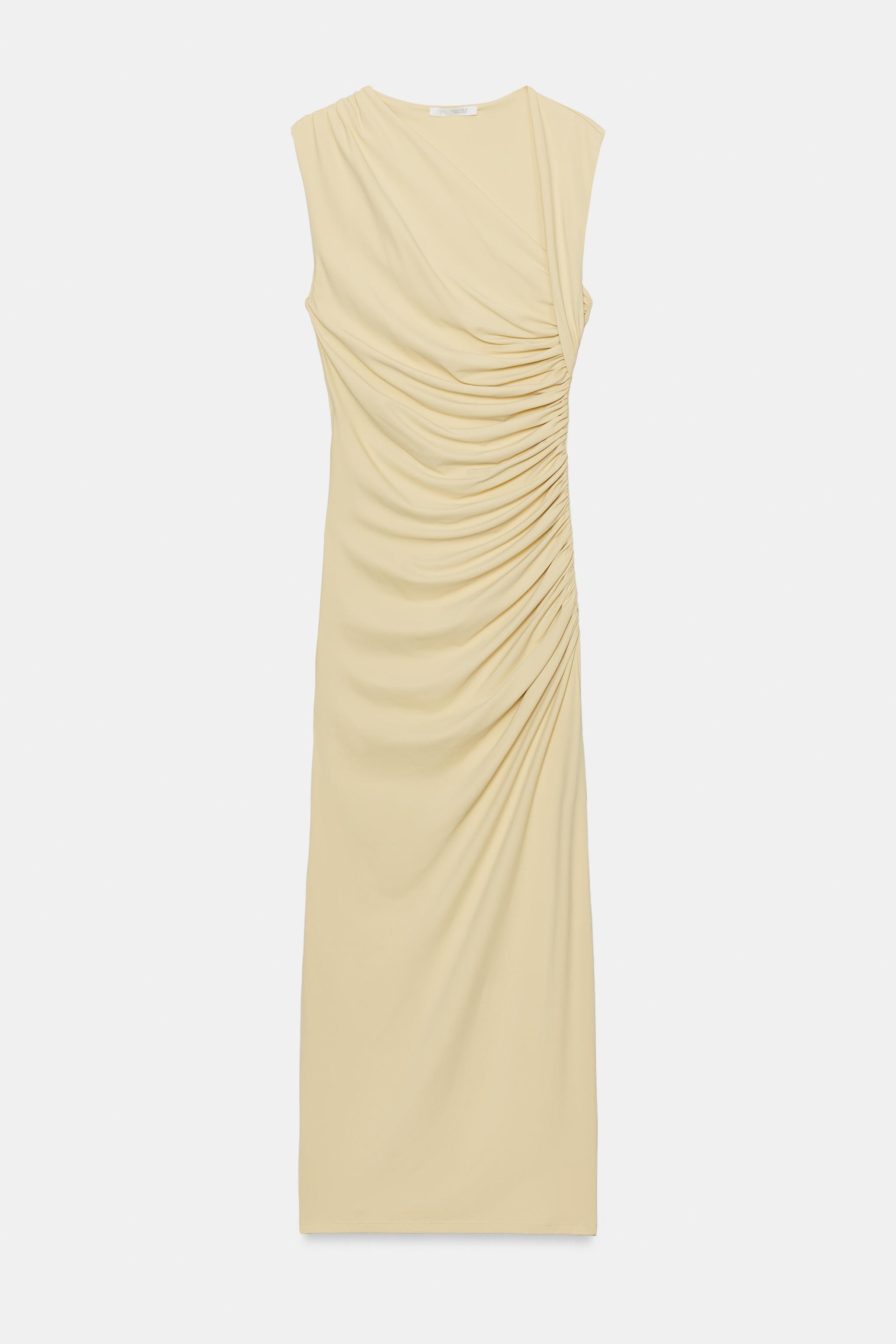 ROBE MI-LONGUE DRAPÉE
