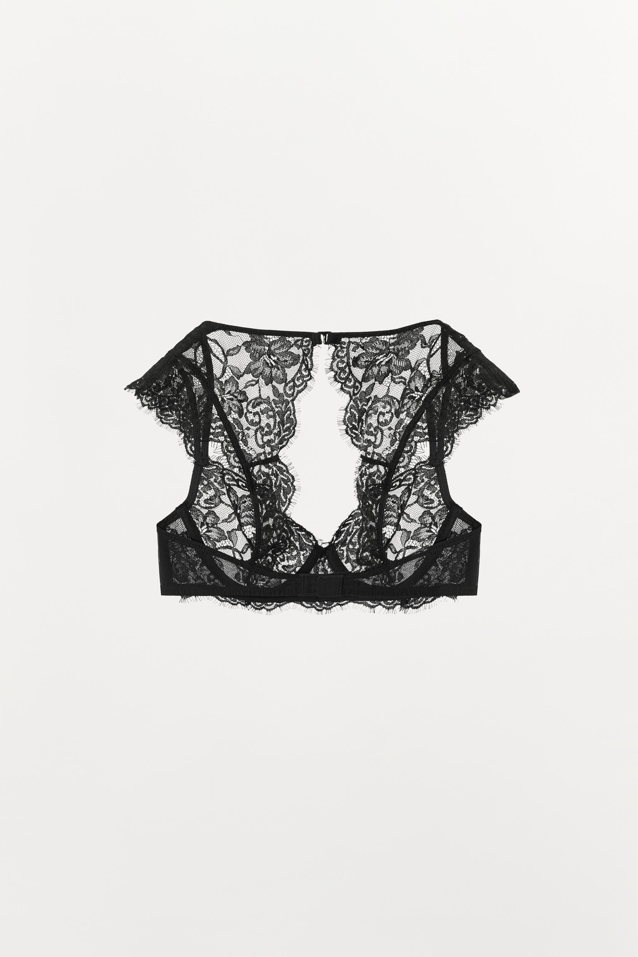 SOUTIEN-GORGE À ARMATURES EN DENTELLE ET MANCHES