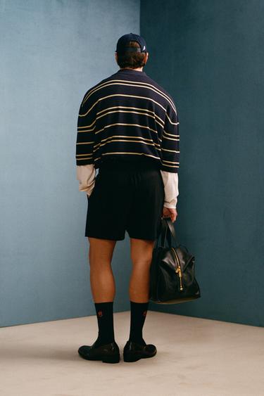 STRIPED KNIT POLO SHIRT WILLY CHAVARRIA X ZARA - Navy blue by Zara - Image 2