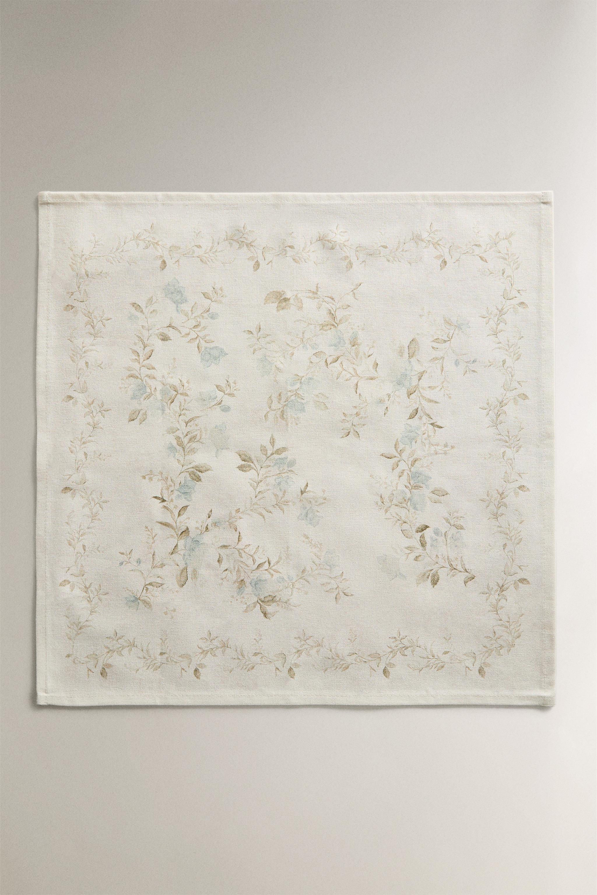 SERVIETTES DE TABLE IMPRIMÉ VÉGÉTAL (LOT DE 2)