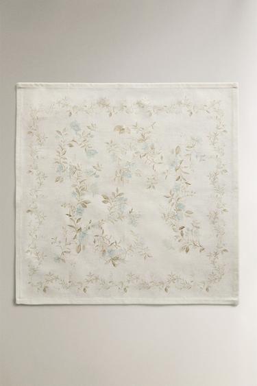 Zara PLANT PRINT NAPKINS (PACK OF 2) - Bluish