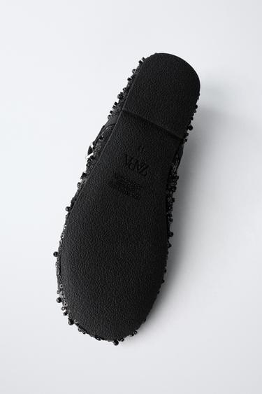 BALLERINES À BOUCLE ET PERLES - Noir de Zara - Image 7