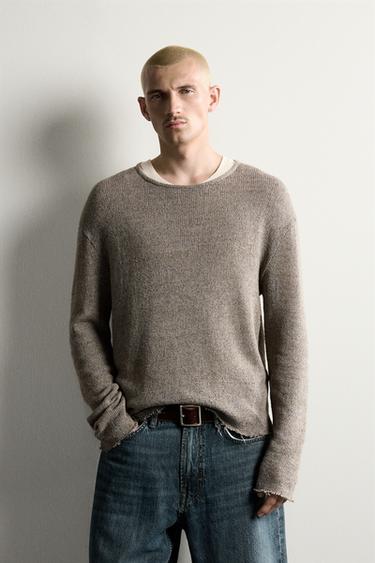 T-SHIRT IM RELAXED-FIT - Steingrau von Zara