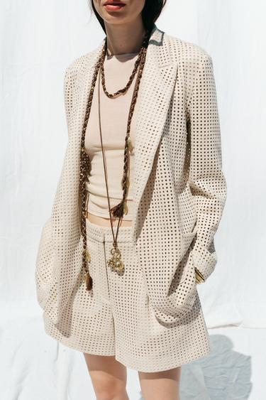 BLAZER APERTO TRAFORATO - Écru di Zara