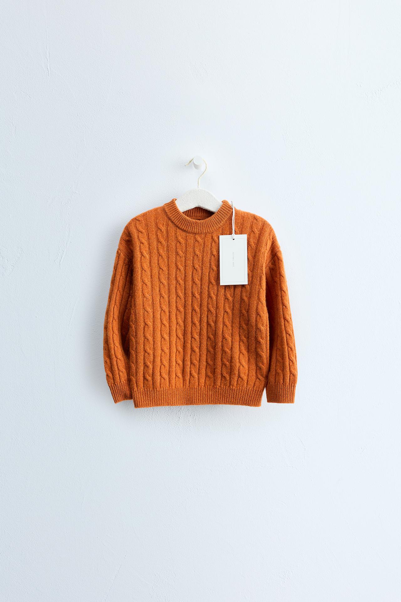 ZARA TIMELESS - 100% WOOL SWEATER — Russet