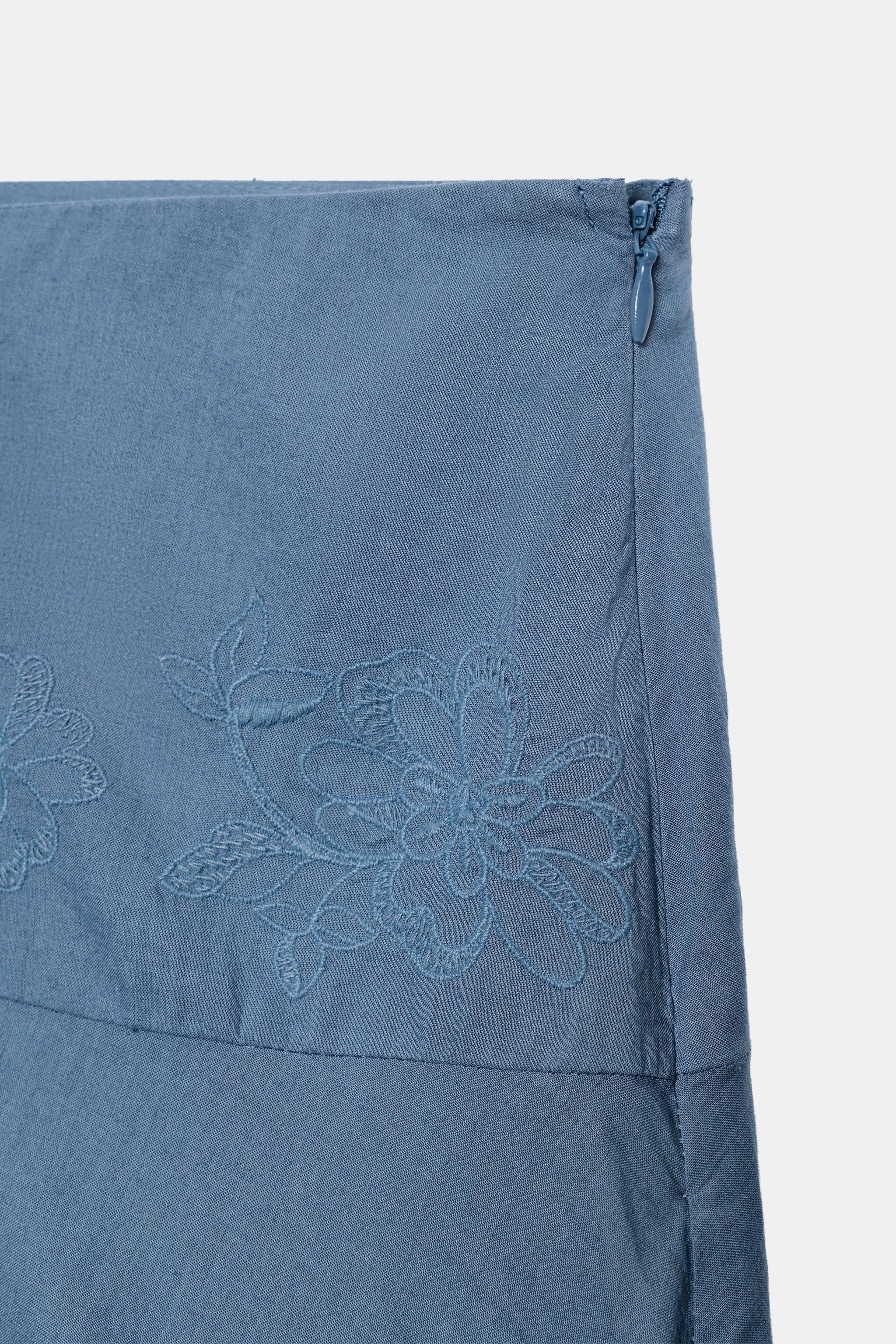 EMBROIDERED ASYMMETRIC SKIRT