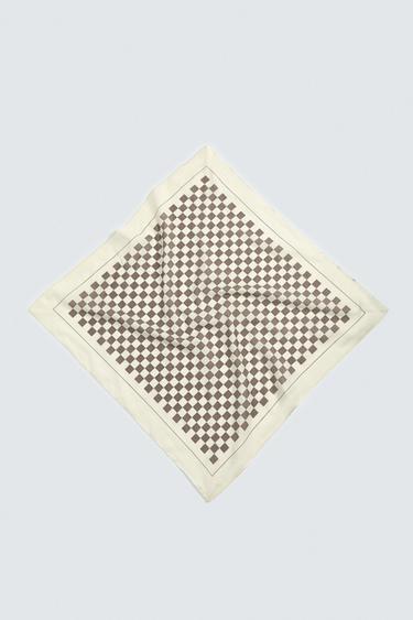 CHECK PRINT BANDANA - Butter by Zara