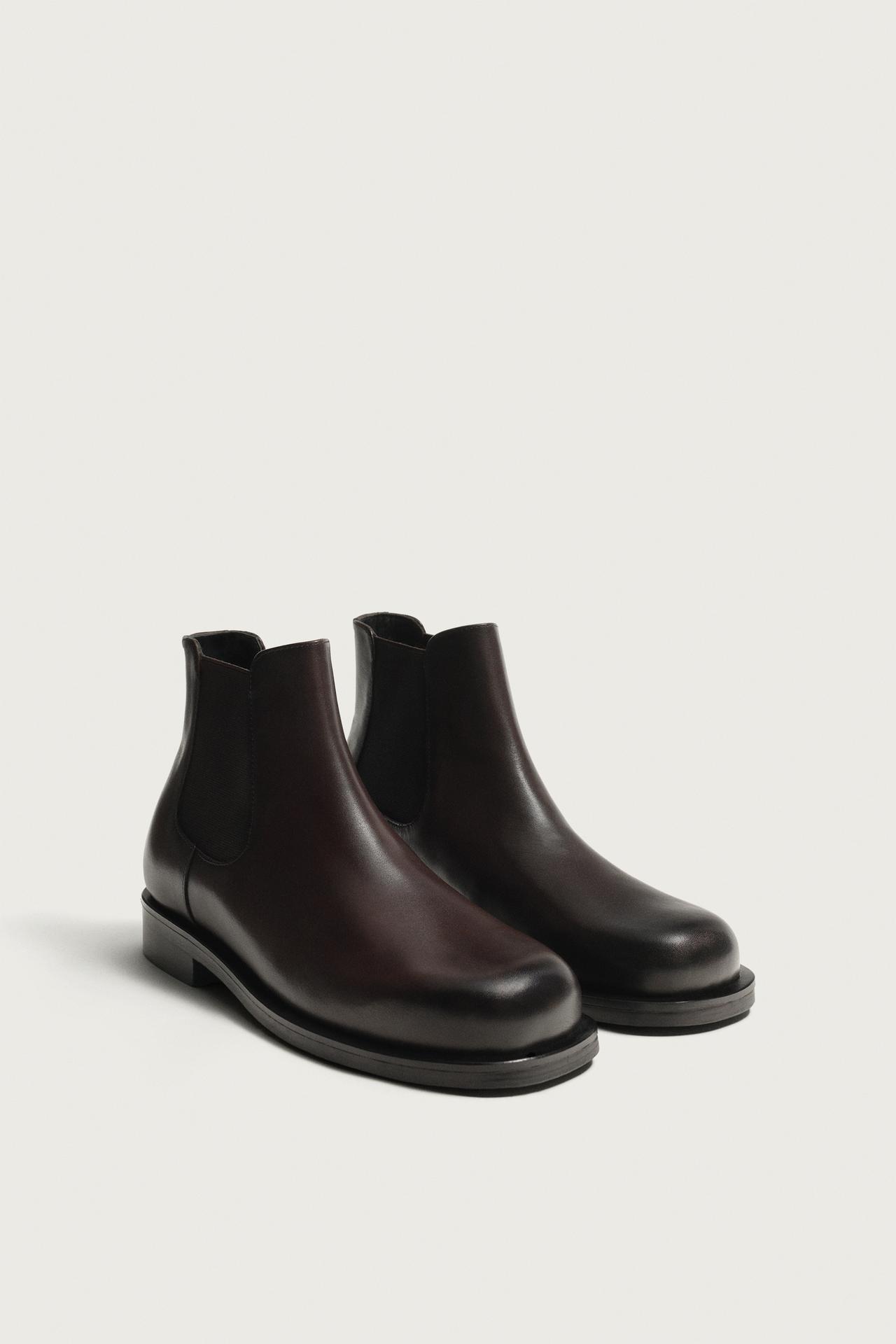 LEATHER BOOTS — Chocolate