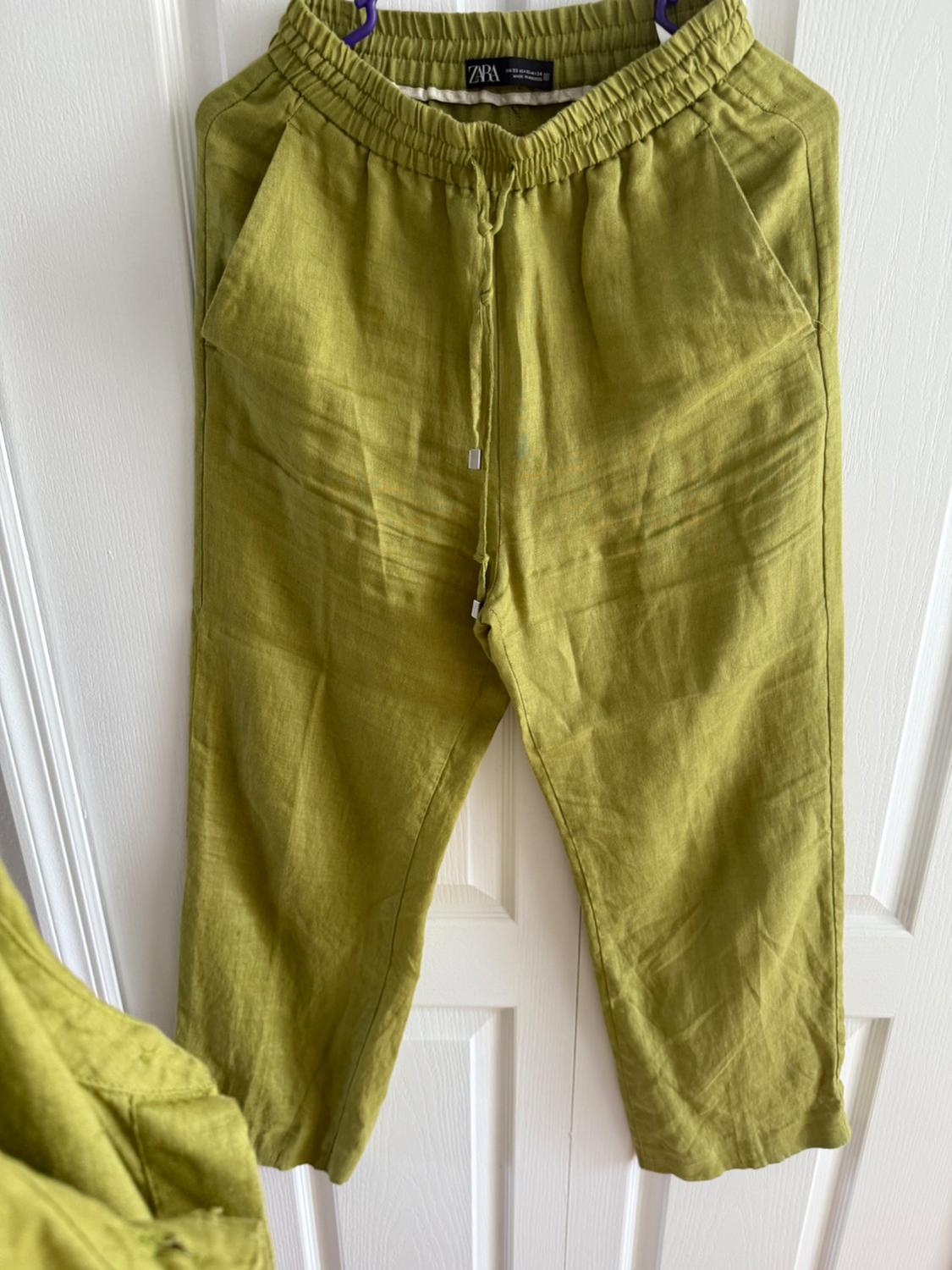 WIDE LEG LINEN PANTS - Image 5