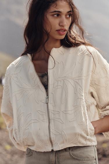 BUNDA S VÝŠIVKOU - Přírodní od Zara