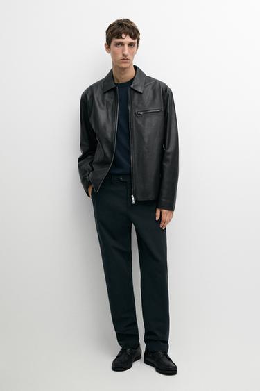 Zara 100% cotton slim fit pants - Navy blue
