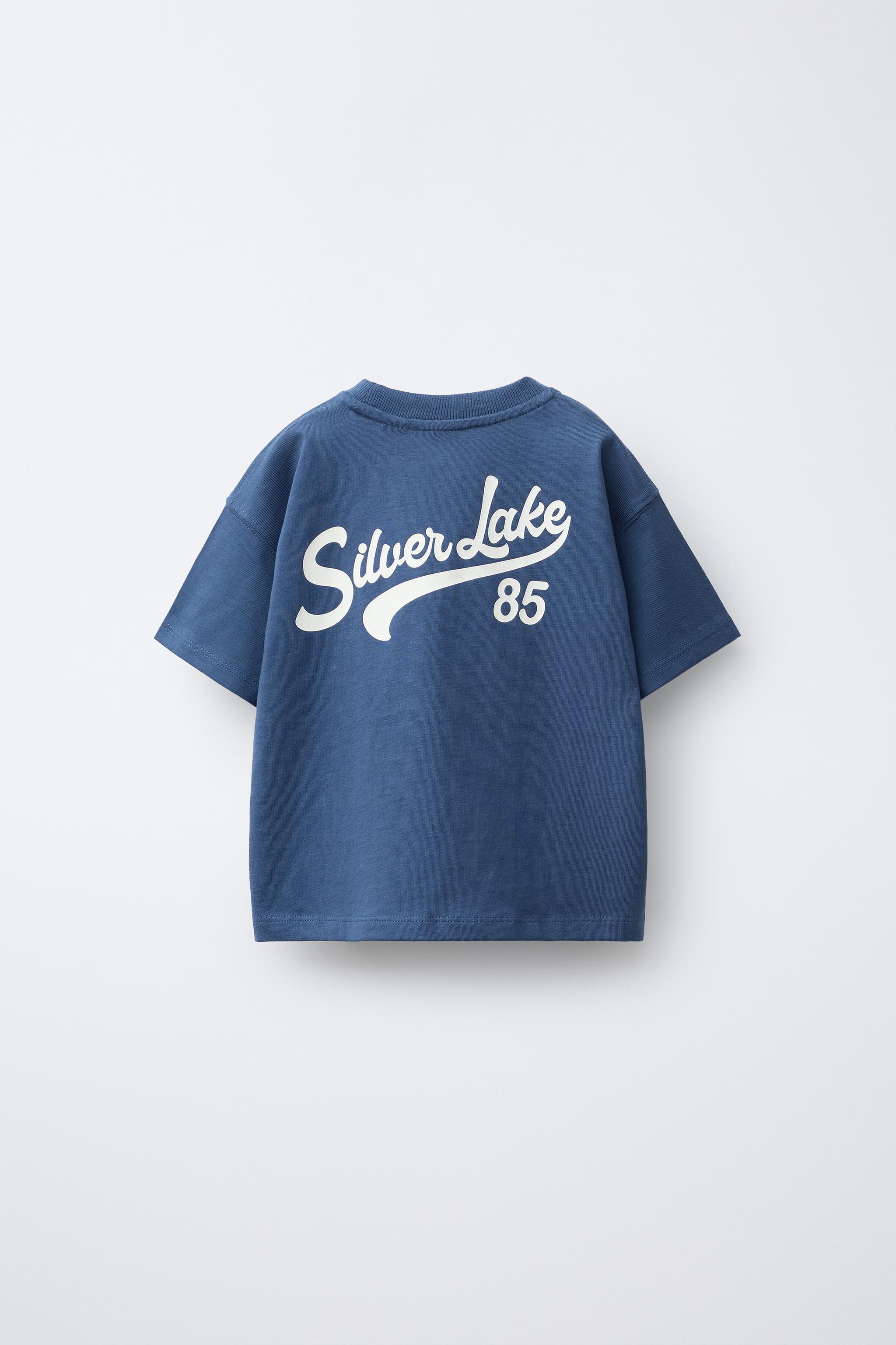 都市刺繍Tシャツ - ブルー | ZARA Japan / 日本