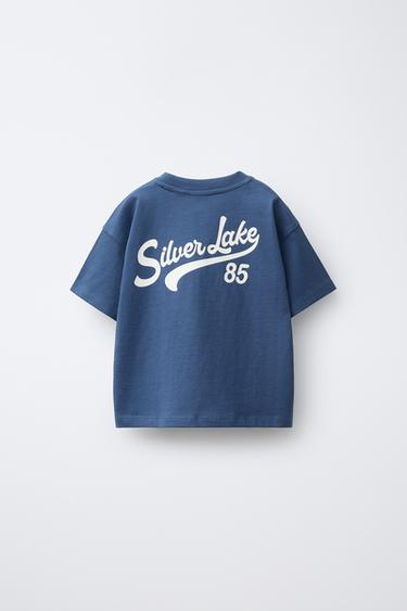 T-SHIRT BRODÉ VILLES - Bleu de Zara - Image 1