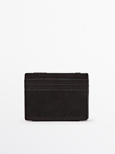 Cartera "magic" piel napa - Marrón de Zara