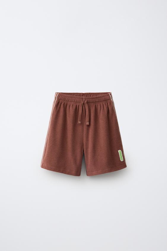 PUKAS SURF TERRY BERMUDA SHORTS - Brown de Zara - Imagen 0