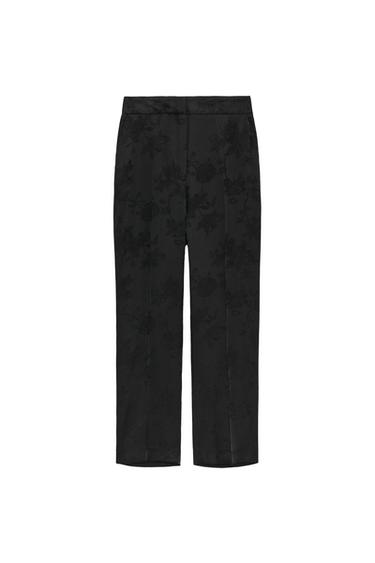 JACQUARD SATIN TROUSERS