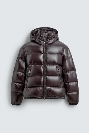 100% FEATHER WATER-REPELLENT PUFFER JACKET - Brown by Zara