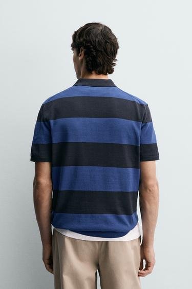 POLO EN MAILLE JACQUARD À RAYURES - rayures de Zara - Image 2