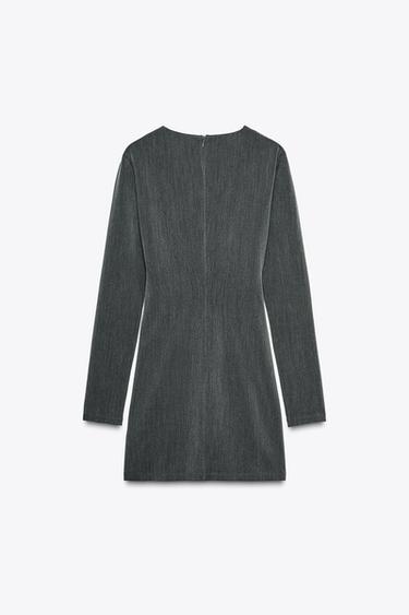 CUT-OUT DRESS WITH LOOP DETAIL - Grey by Zara - Image 5