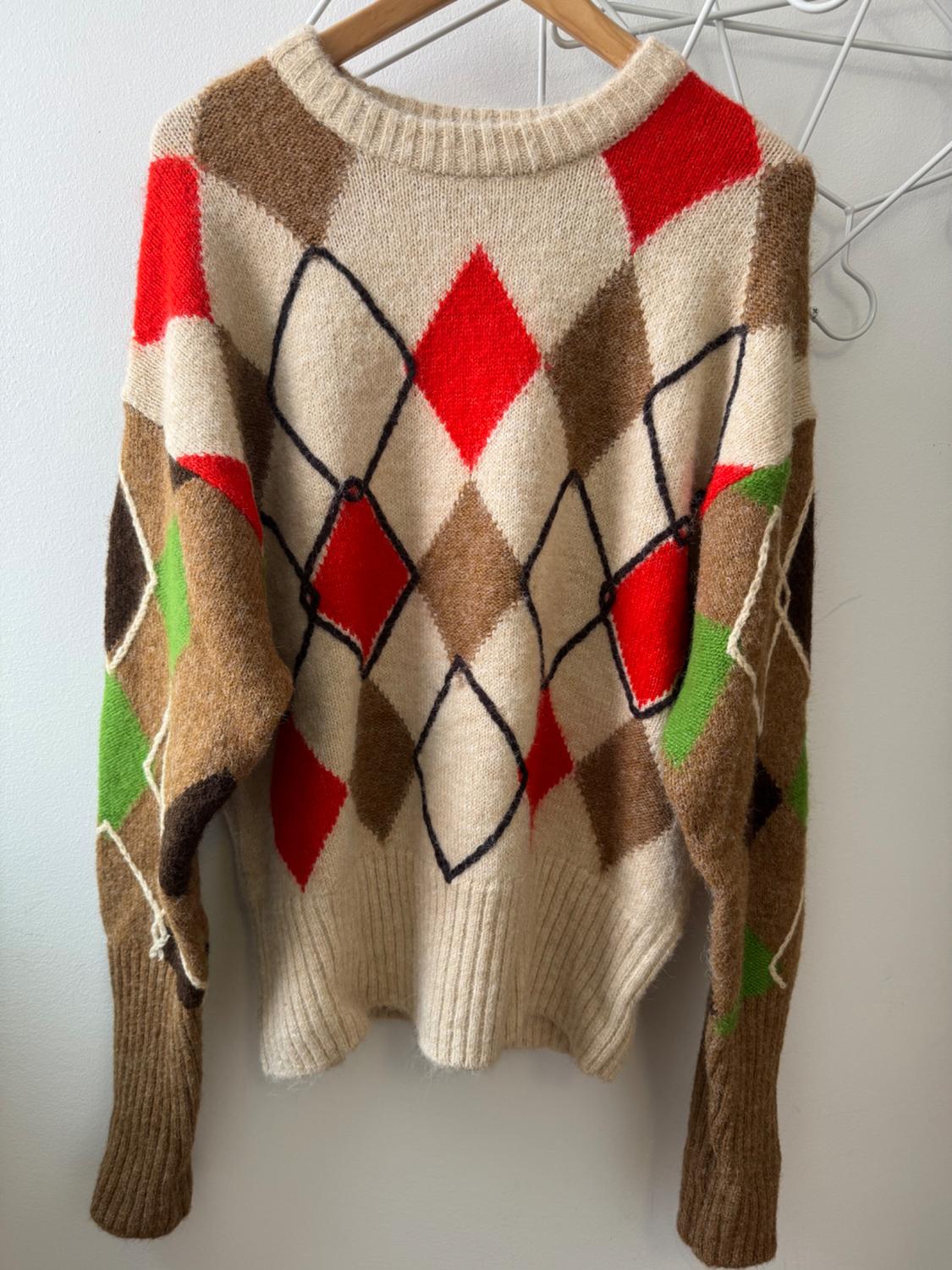 ARGYLE JACQUARD SWEATER X HARRY LAMBERT