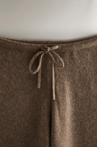 CASHMERE TROUSERS - Brown / Taupe by Zara - Image 1
