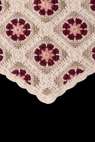 BANDANA PUNTO FLORES CROCHET - Beige claro de Zara