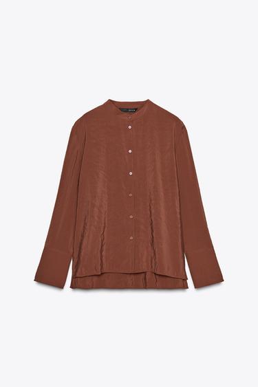 CHEMISE FLUIDE ZW COLLECTION - Caramel de Zara - Image 10