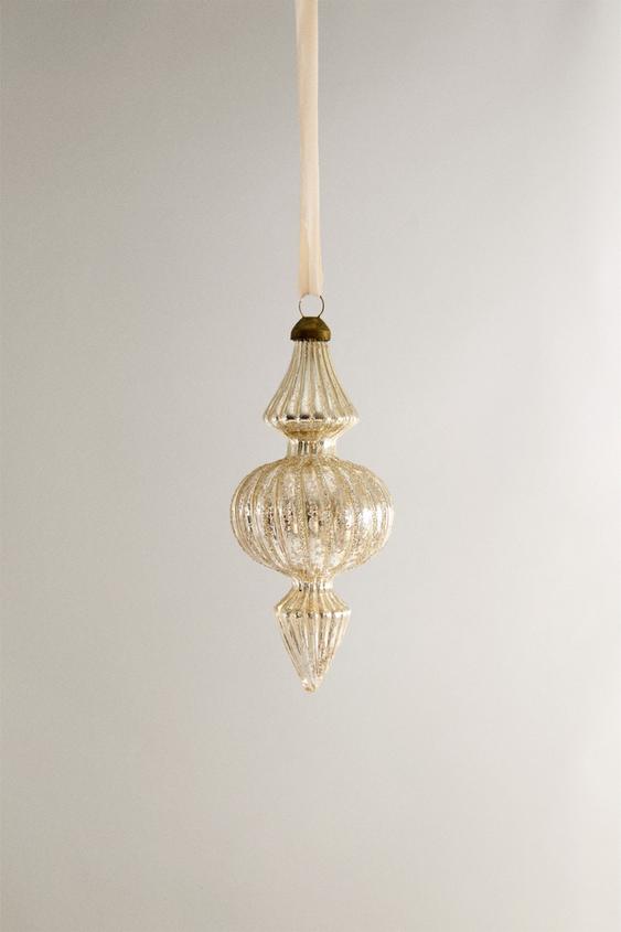 MIRRORED SPINNING TOP CHRISTMAS TREE ORNAMENT - Silver | ZARA United States