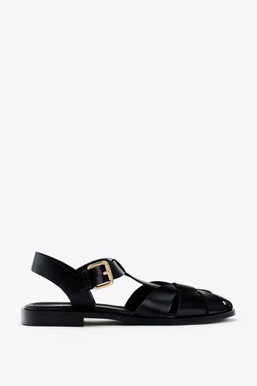 CHAUSSURES DE PLAGE PLATES - Noir de Zara