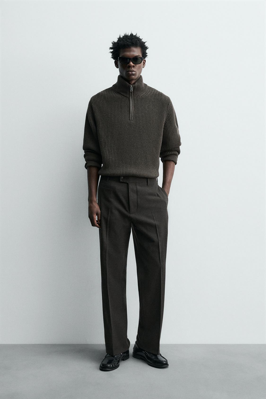 ФЛАНЕЛЕВЫЕ БРЮКИ ОБЫЧНОГО ПОКРОЯ ОТ ZARA