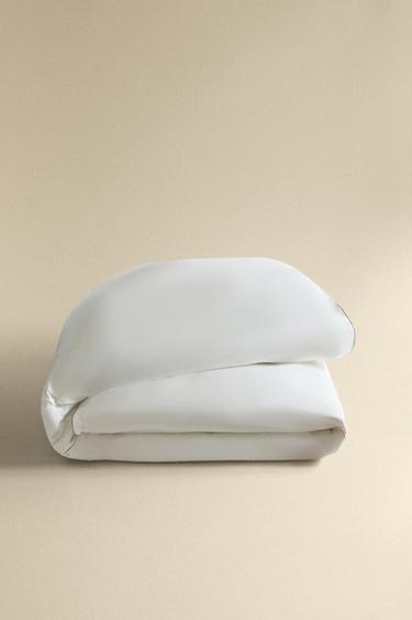 SATEEN OVERLOCK DUVET COVER - Pink by Zara - Image 4