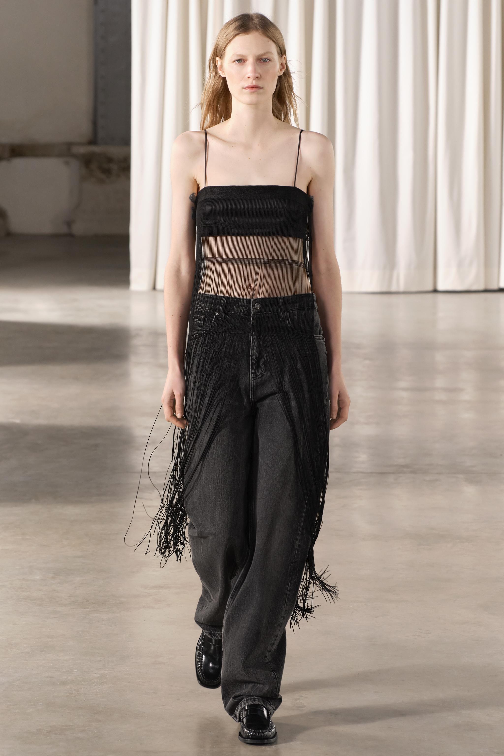 Zara - Zara Strapless Denim Top on Designer Wardrobe