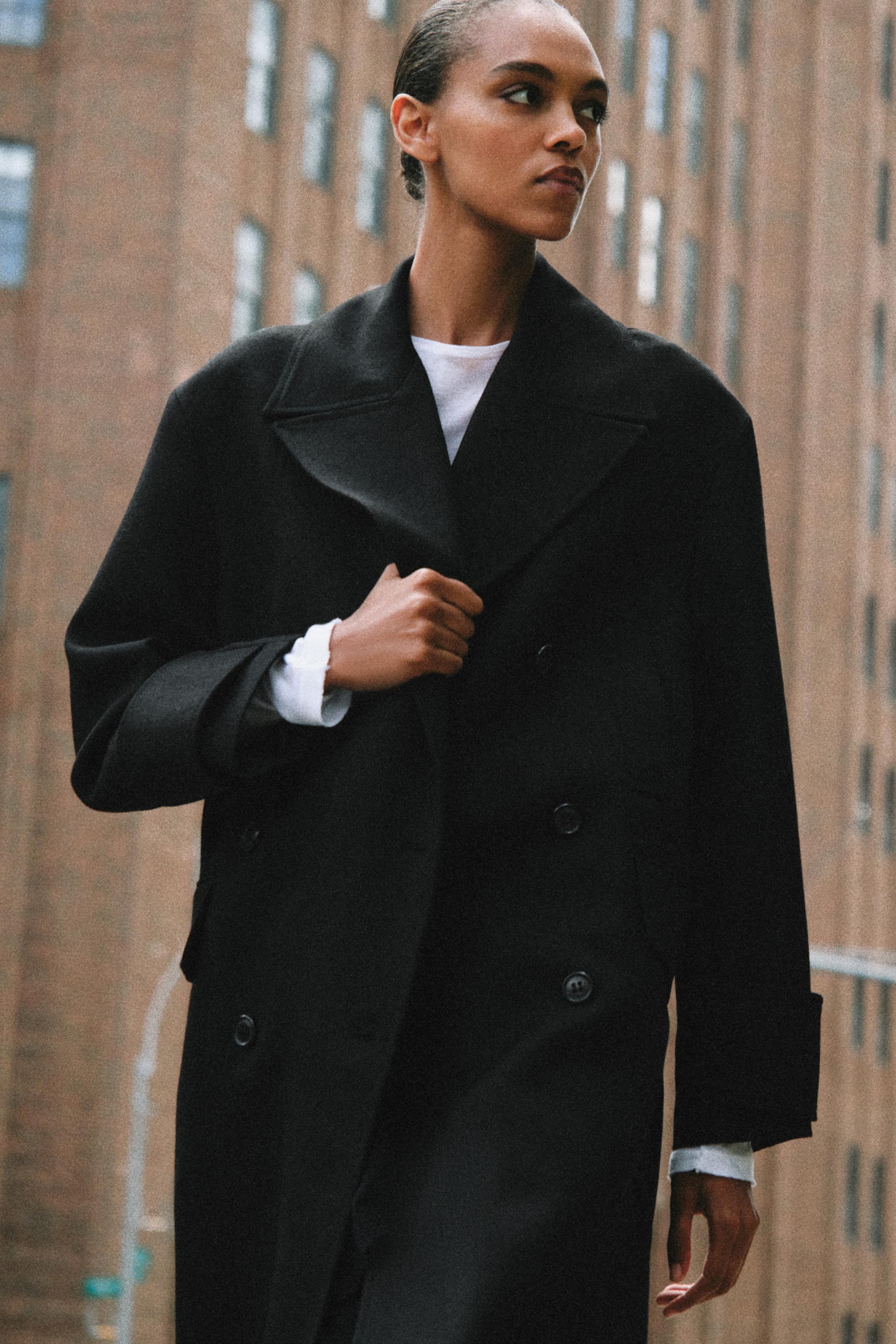 Zara ZW COLLECTION %100 YÜN KABAN görsel 3