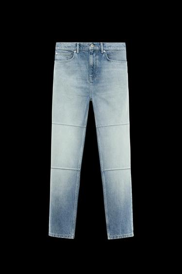 STRAIGHT-LEG SEAM JEANS - Light blue by Zara