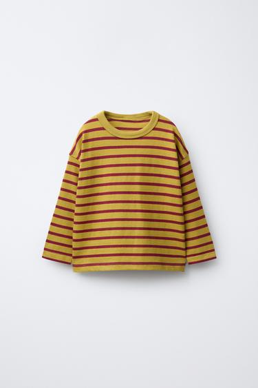 ФУТБОЛКА В ПОЛОСКУ — ГОРЧИЧНЫЙ от Zara