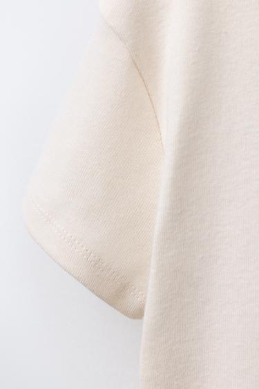 TEE-SHIRT ÉQUESTRE INSCRIPTION EN RELIEF - Sable de Zara - Image 3