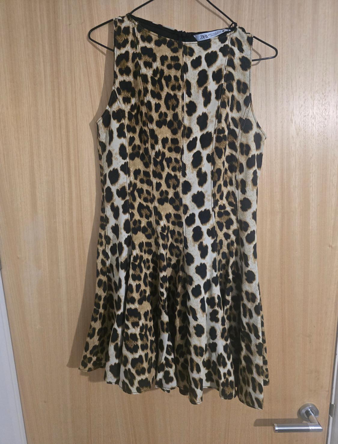 ZW COLLECTION ANIMAL PRINT DRESS WITH GODETS