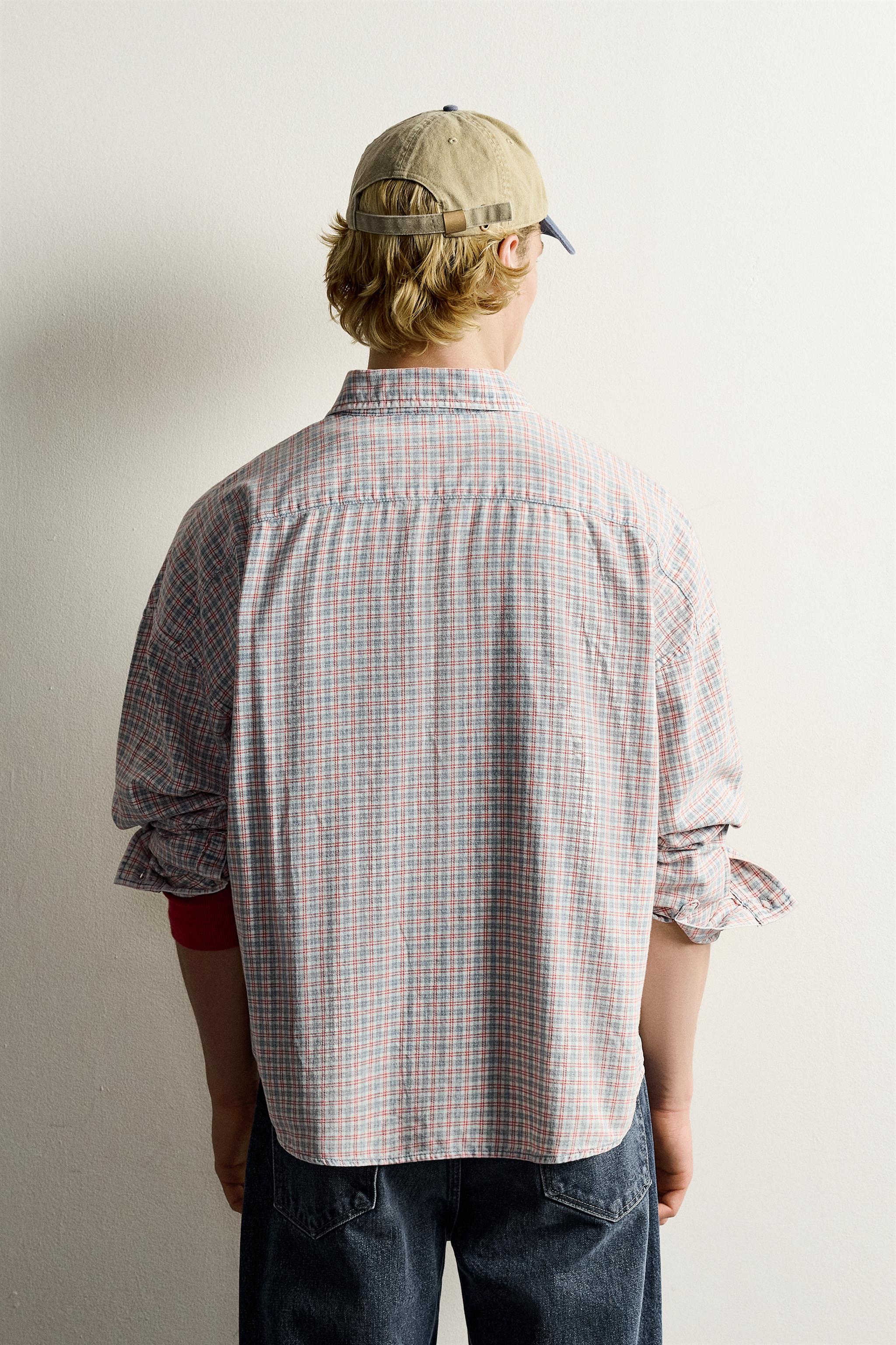 CHEMISE COUPE DÉCONTRACTÉE À CARREAUX